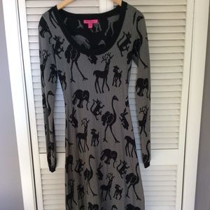Betsey Johnson Baby Zoo Animals Sweater Dress